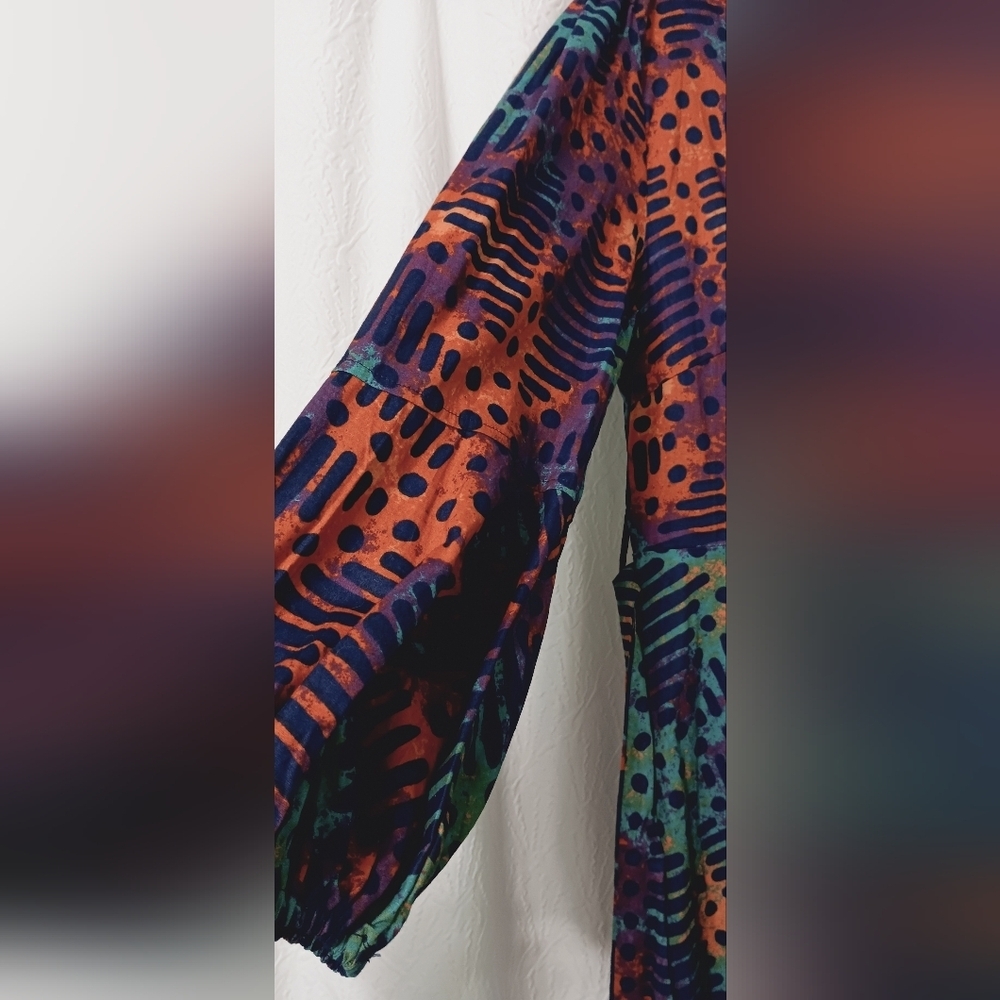 Nwt D'iyanu Colorful Patterned Maxi Dress With Pockets — image 7 of 8